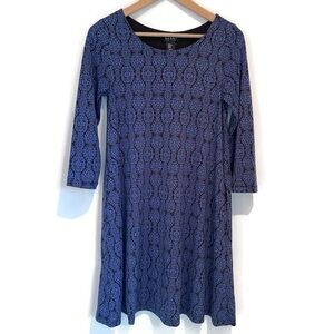 Nicole Miller‎ Boho Paisley Flowy Tunic Long Sleeve Dress